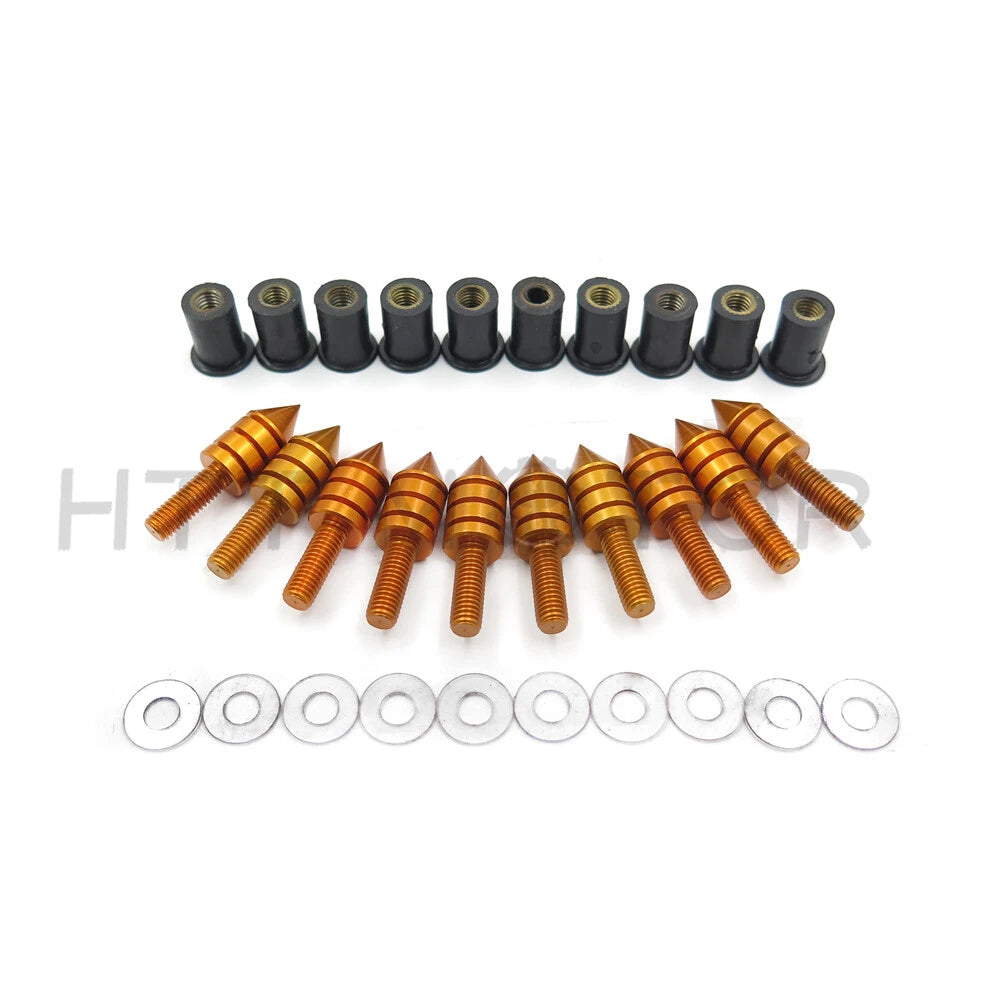 10X Windscreen Windshield Bolts Screw Kit for Honda Suzuki Yamaha Kawasaki