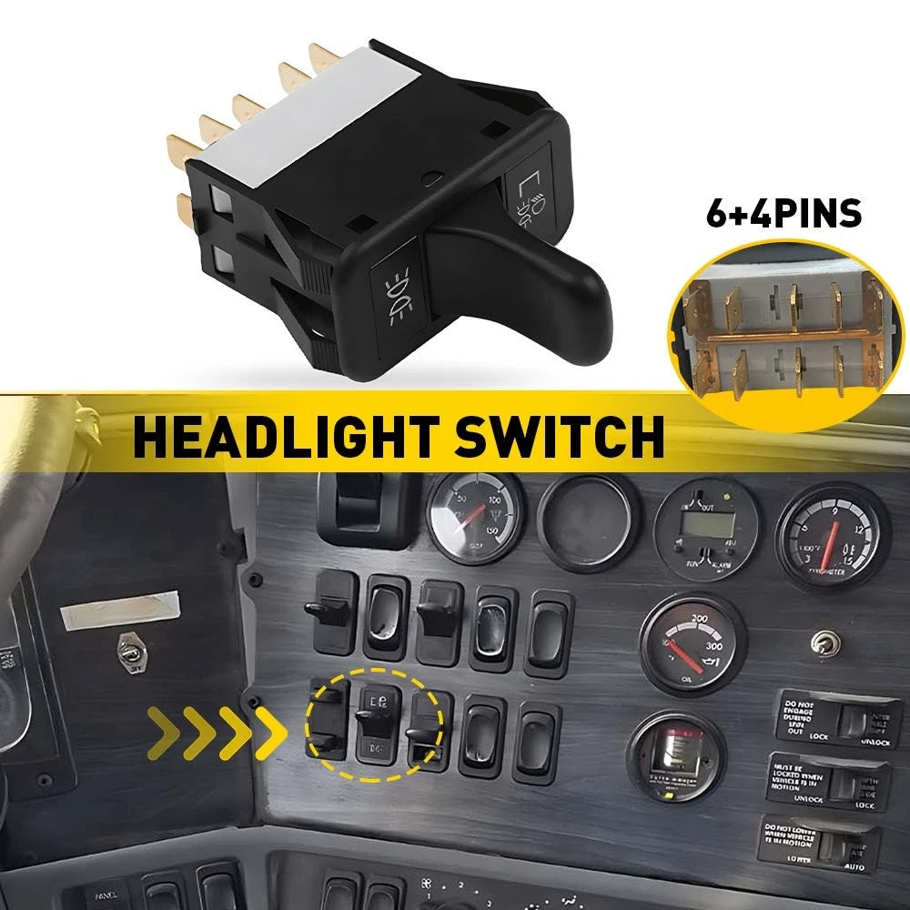 Headlight Switch 10 Pin for Freightliner Columbia (2001–2011) A0630769010