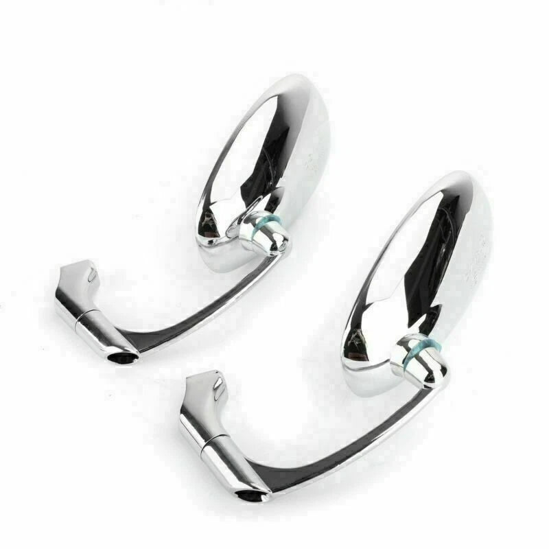 1-Pair M8 M10 Retro L-Bar Rearview Mirrors for Cafe Racer Bobber (CHR SG)