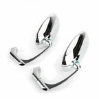 1-Pair M8 M10 Retro L-Bar Rearview Mirrors for Cafe Racer Bobber (CHR SG)
