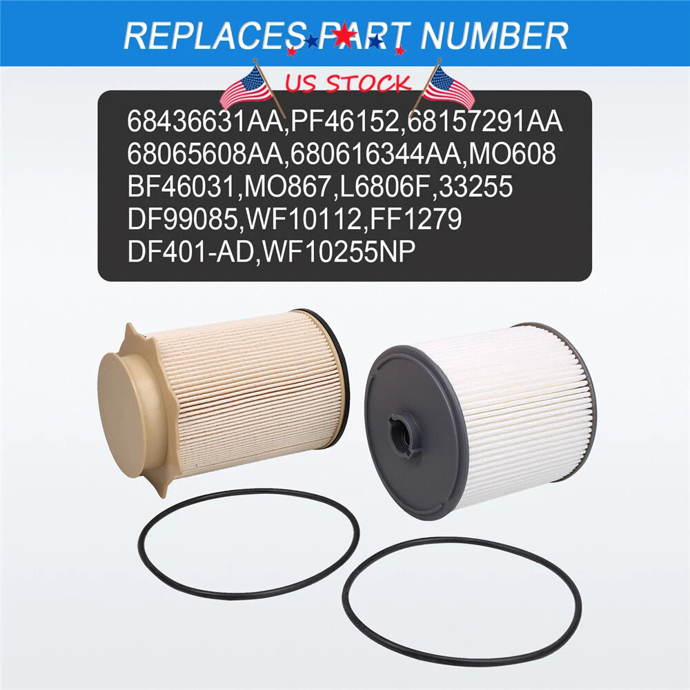 Fuel Filter Set for Ram 2500 3500 4500 5500 Diesel (2019-2021)