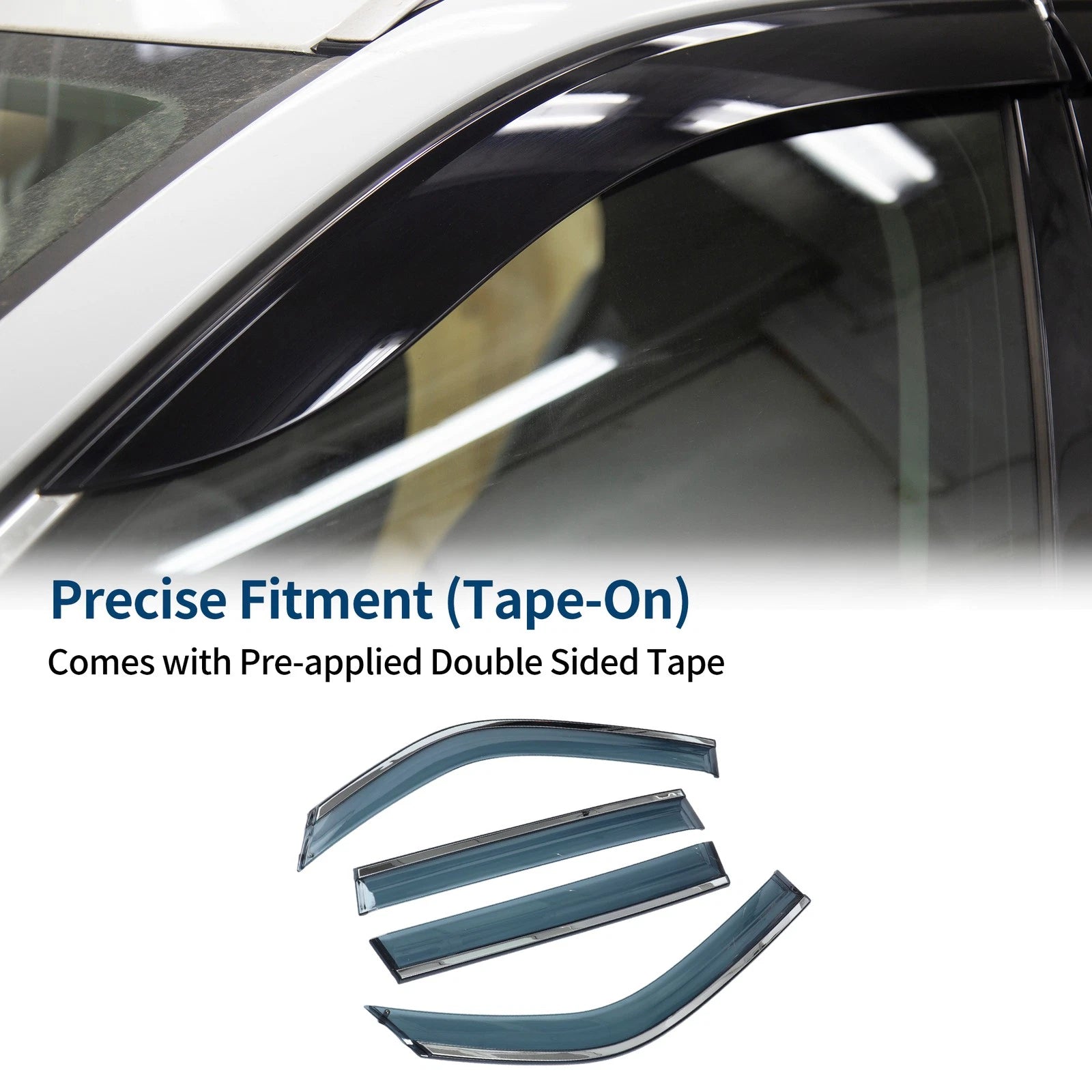 Set of 4 Car Window Deflectors for Mercedes-Benz GLK-Class (2010–2015)