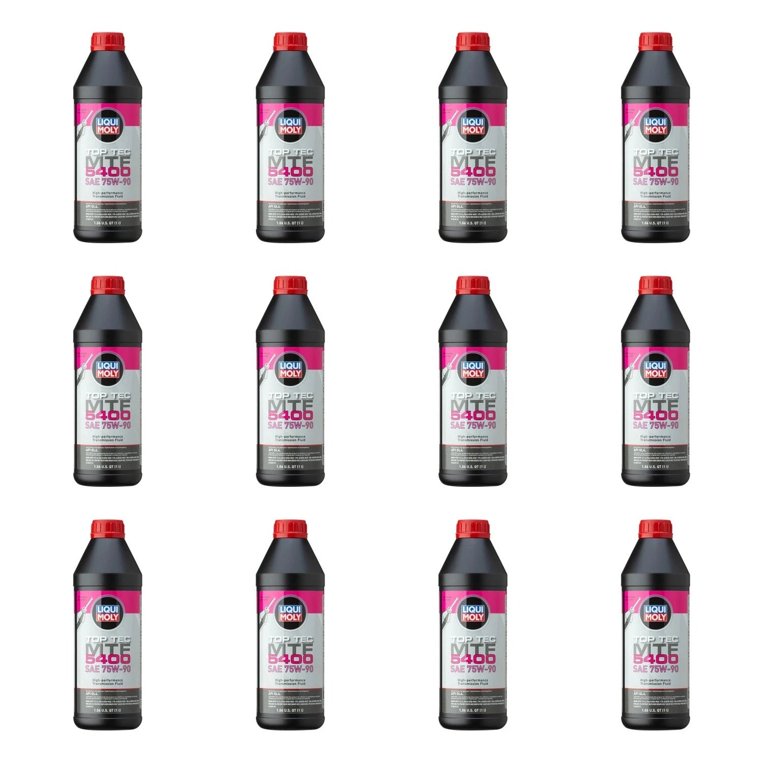Set of 12 Liqui Moly Top Tec MTF 5400 75W-90 Gear Oil (1L each)