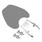 Smoke Windshield & 49MM Quick Clamps for Harley FXBB FXBR FXBRS (2018–2023)