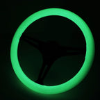NRG 35cm Deep Dish Glow In Dark Wood Grip Steering Wheel for Universal Fit
