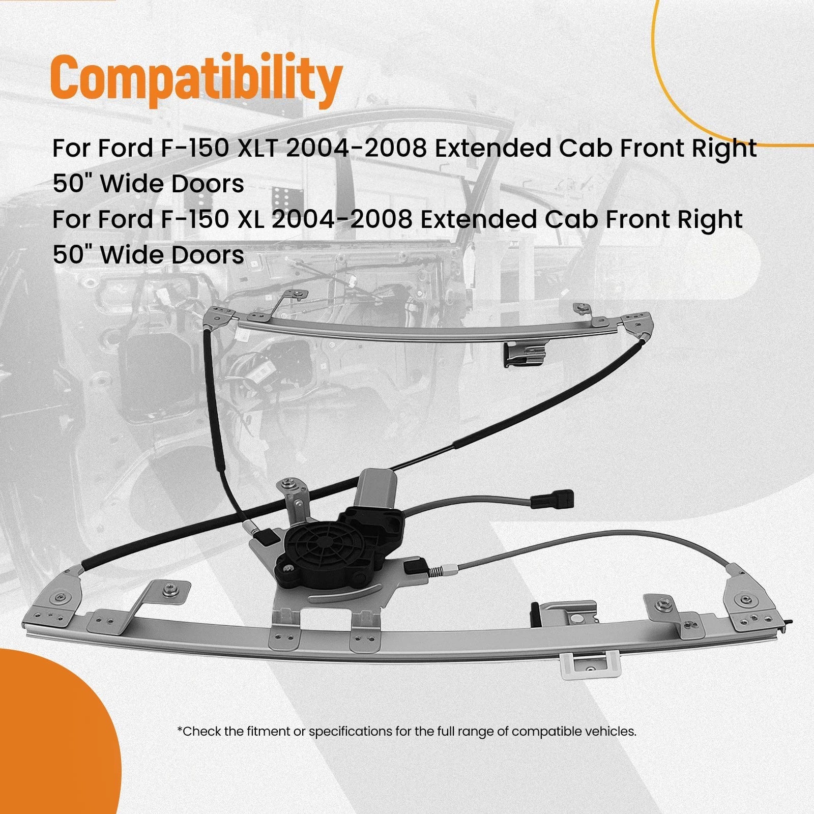 Front Right Window Regulator Assembly for Ford F150 (2004–2008)
