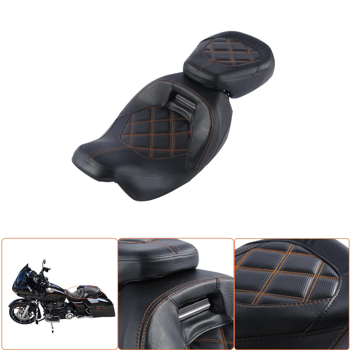 2X Up Seat for Harley Touring Road Street Glide (2009–2023)