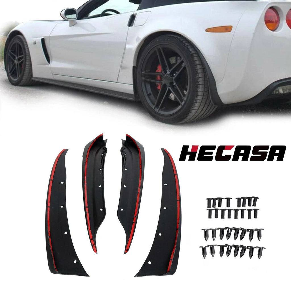 Set of 4 Molded Mud Flap Splash Guards for C6 Corvette (2005–2013) 19170234