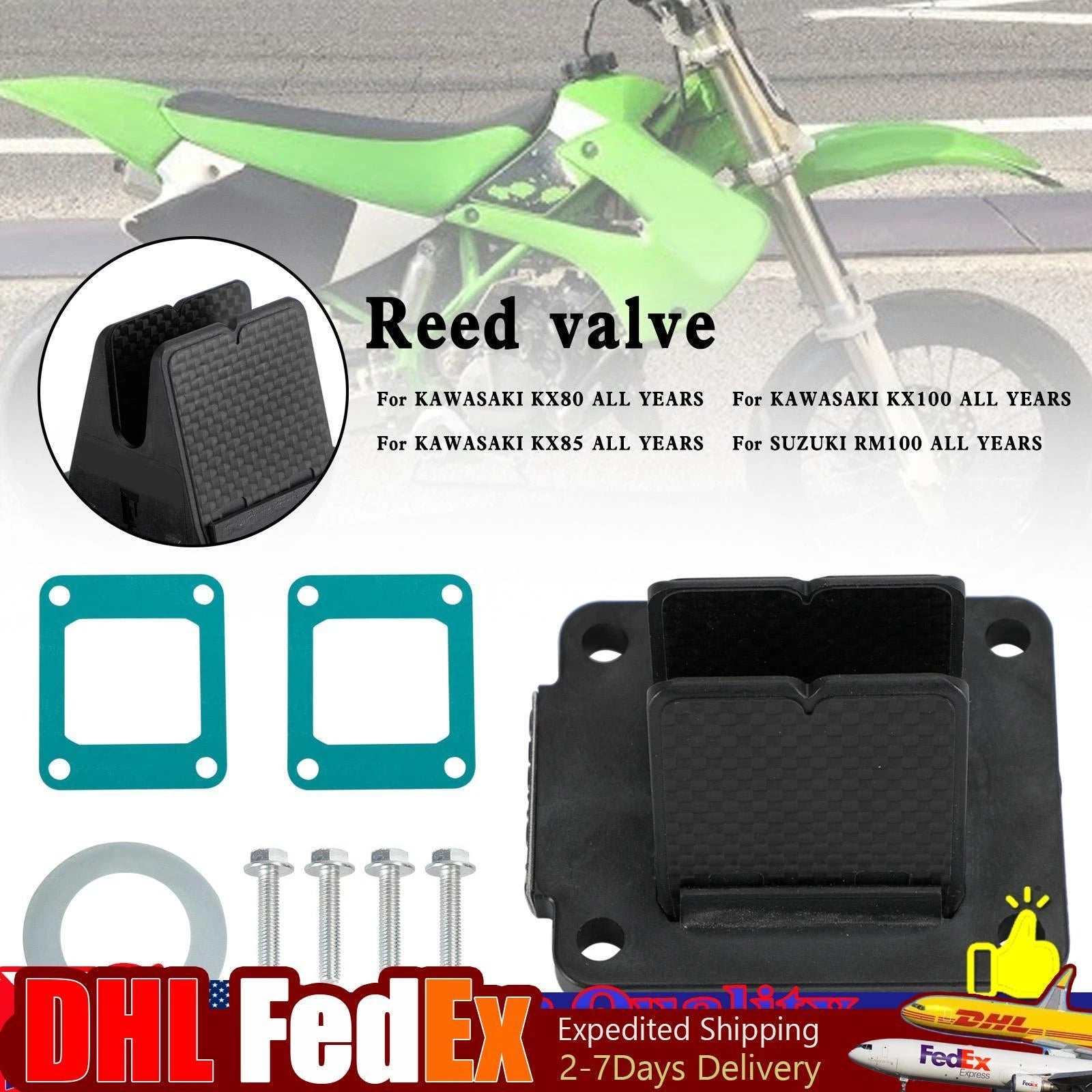Moto Reed Valve System for Kawasaki KX80/KX85/KX100/RM100 (1987–2016) V384A