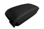 Leather Console Lid Armrest Cover for Toyota Corolla (2014–2019) White Stitch