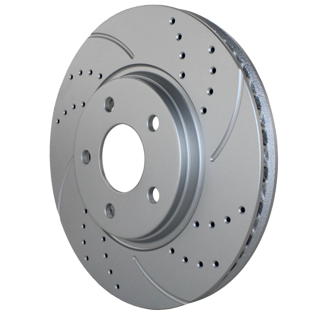 2X Front Drilled Coat 296mm Brake Rotors for Malibu G5 Aura (2004–2008)