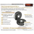 Front Disc Brake Rotors for Mitsubishi Pajero NM NP NS Pair (2000 - 2009)