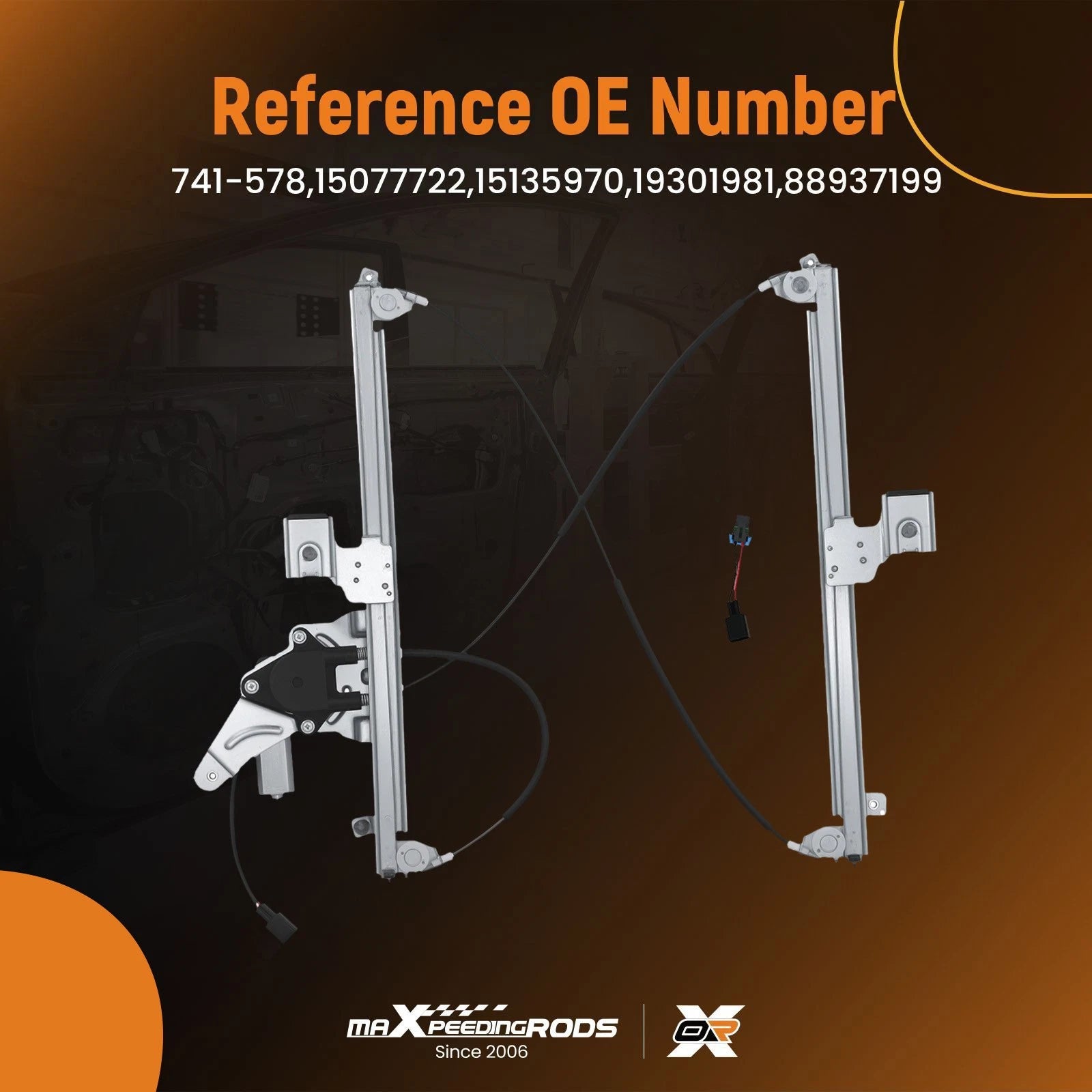 Rear Left Window Regulator with Motor for Chevy Silverado GMC Sierra Yukon (2001-2007)