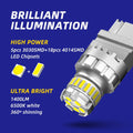 2X 3157 3457 3057 23SMD LED Backup Reverse Tail Signal Light Bulb for