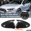 1 Pair Rearview Mirror Cover Cap Black Carbon Fiber for Audi A4 A5 (2008–2020)
