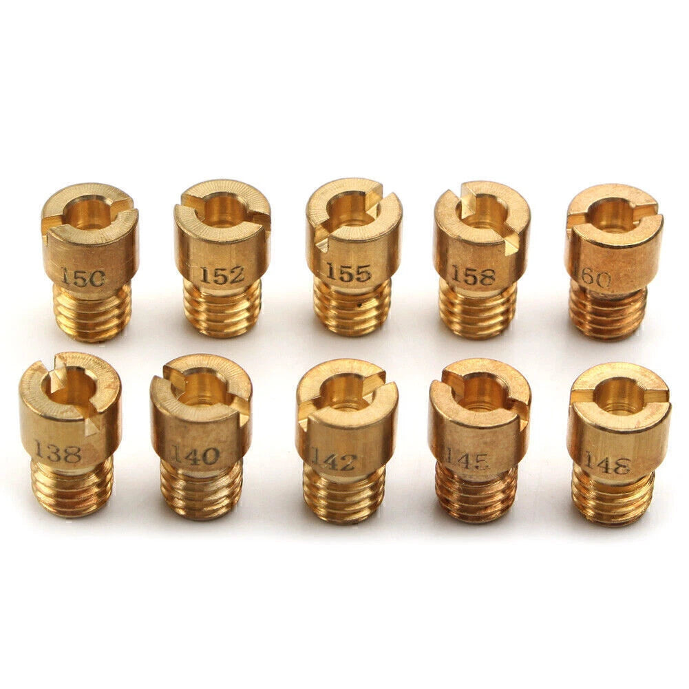 10Pcs M5 Carburetor Main Jets for (138-160, 140, 142, 145)