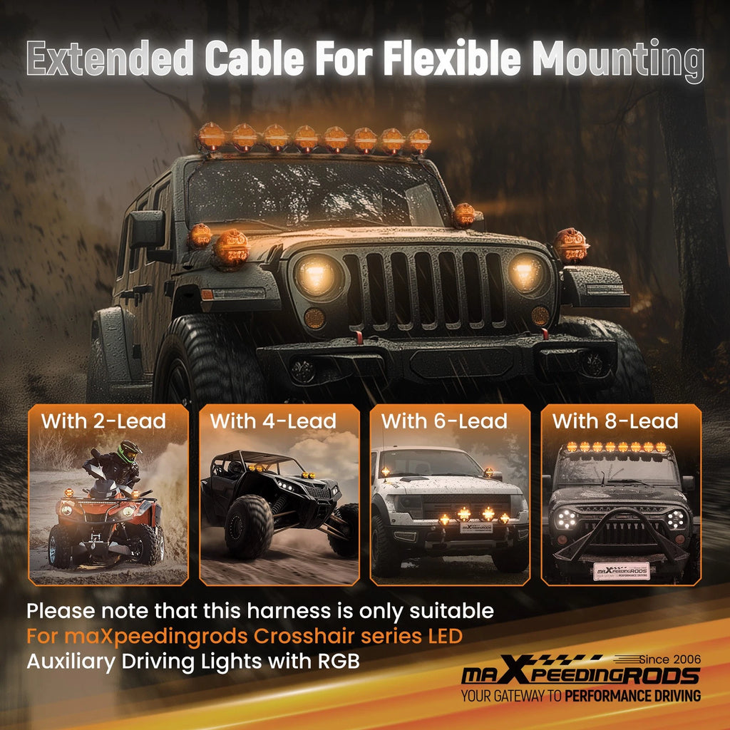Touch Switch Wiring Harness for maXpeedingrods Crosshair Series (360W 12V)