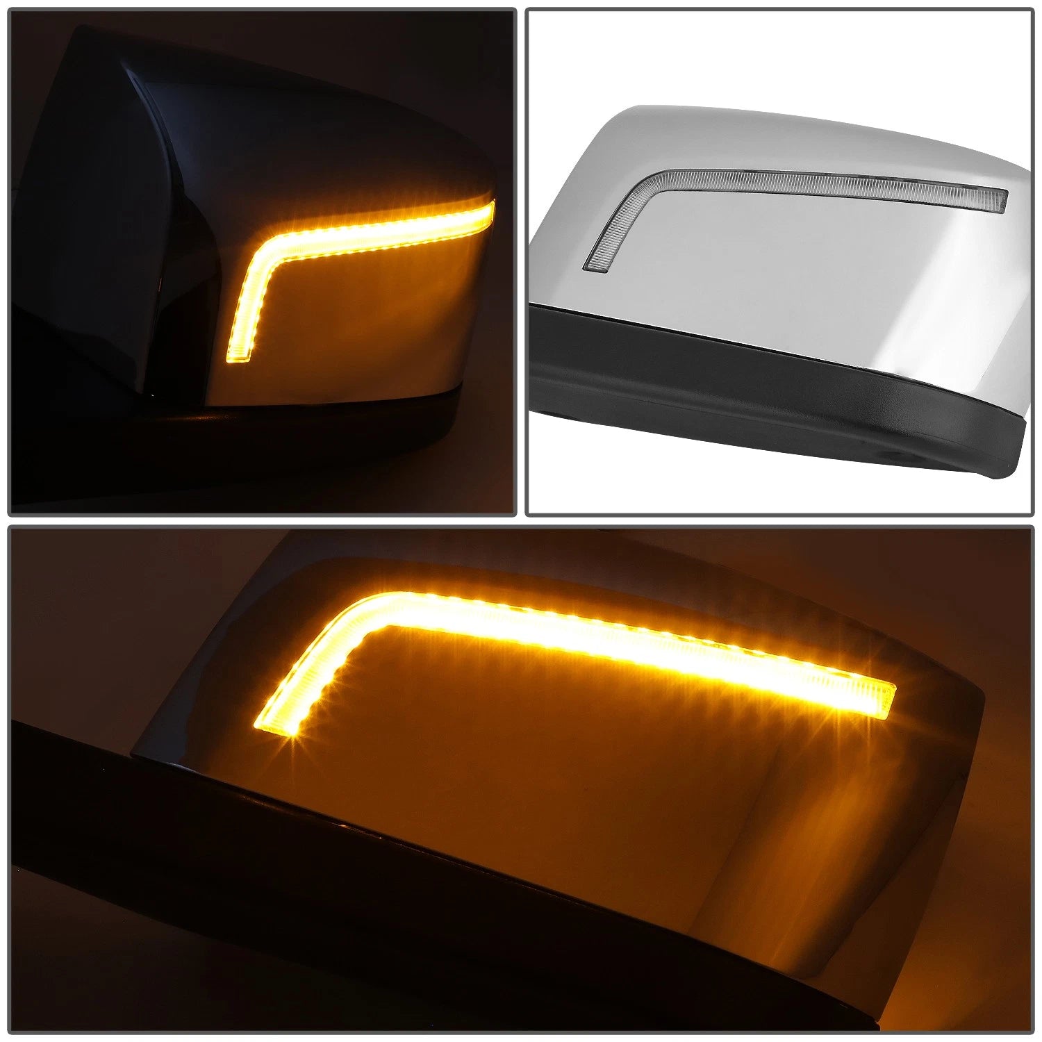 L-Shape Sequential LED Hood Mirrors for Volvo VNL 300 400 760 860 (2018–2021)