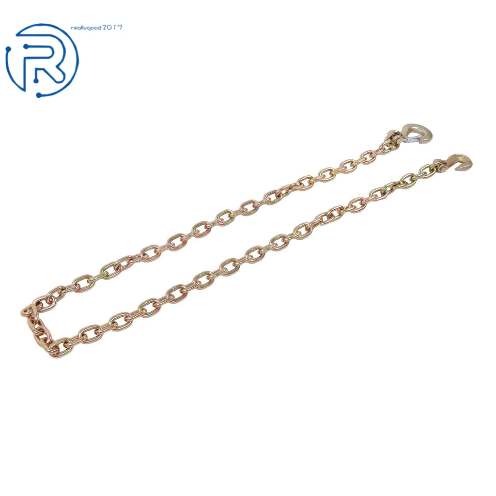 3/8in x 8FT Trailer & Truck Transport Chain for G70 (6600lbs, Steel, Gold)