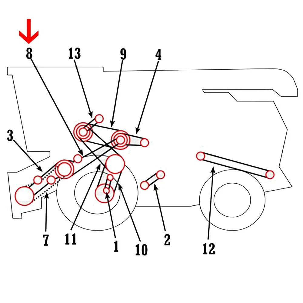 AMH76030 Drive Belt for John Deere Combine (H76030)