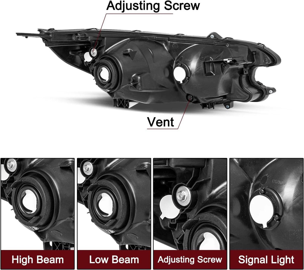Set of 2 Chrome Amber Corner Headlights for Honda CR-V (2012–2014)