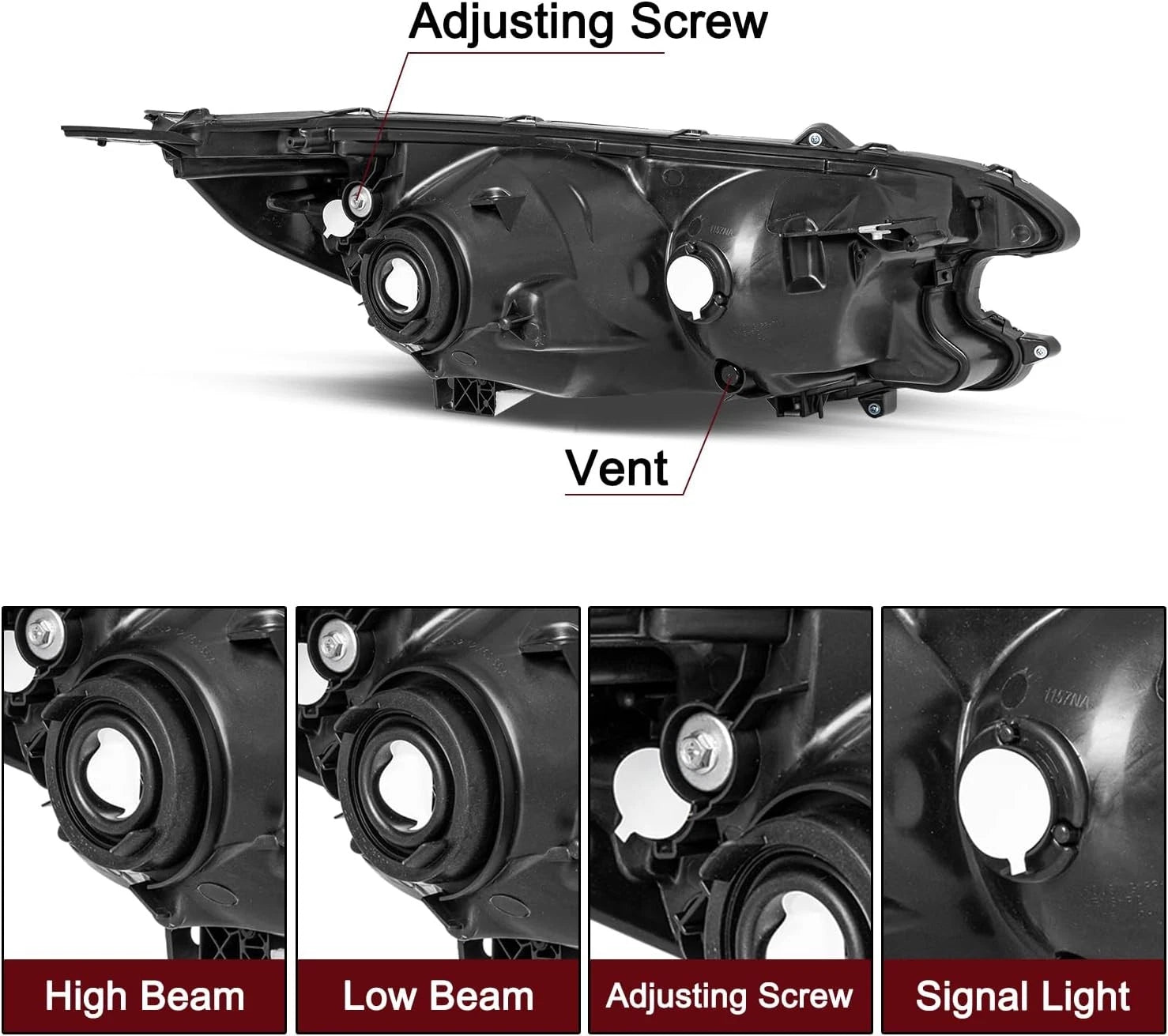 Set of 2 Chrome Amber Corner Headlights for Honda CR-V (2012–2014)