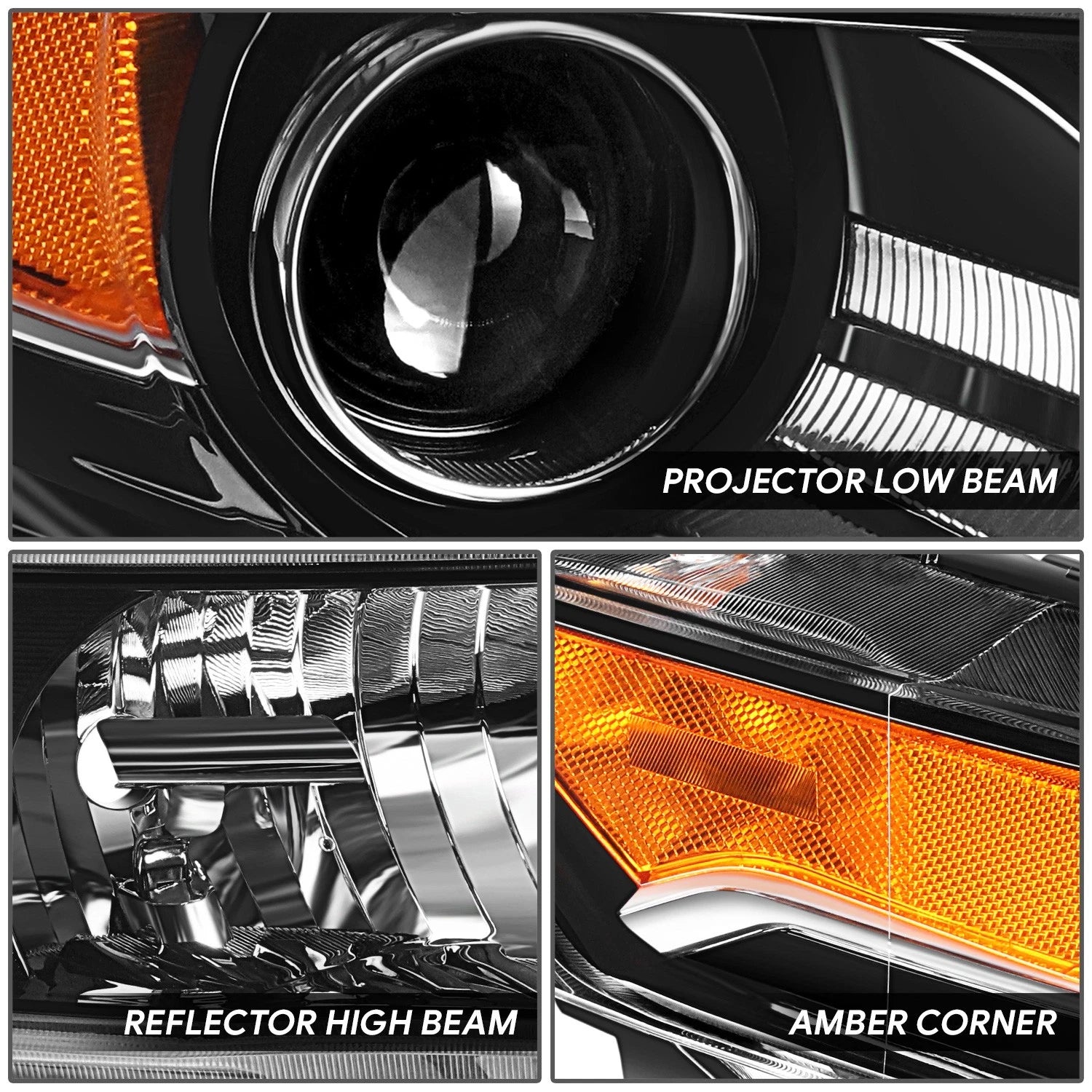 Passenger Side Projector Headlight for Acura TL (2012–2014) - Black Housing