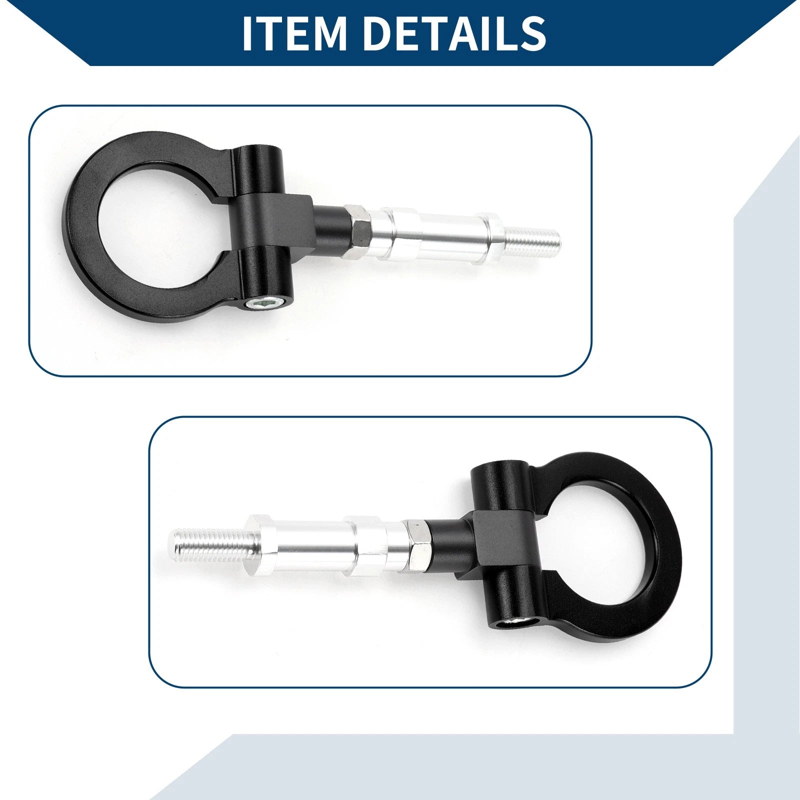 Tow Hook for Honda S2000 (2000–2009) - Metal Towing Hook Ring, Black