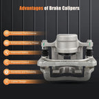 Rear Pair Brake Calipers w/ Bracket for Hyundai Santa Fe (2007–2009)