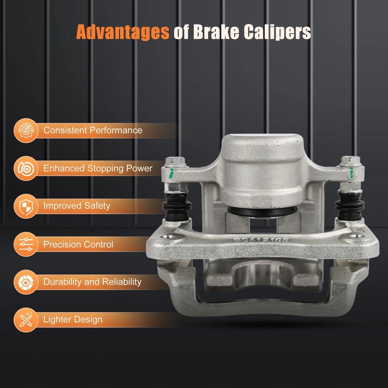 Rear Pair Brake Calipers w/ Bracket for Hyundai Santa Fe (2007–2009)