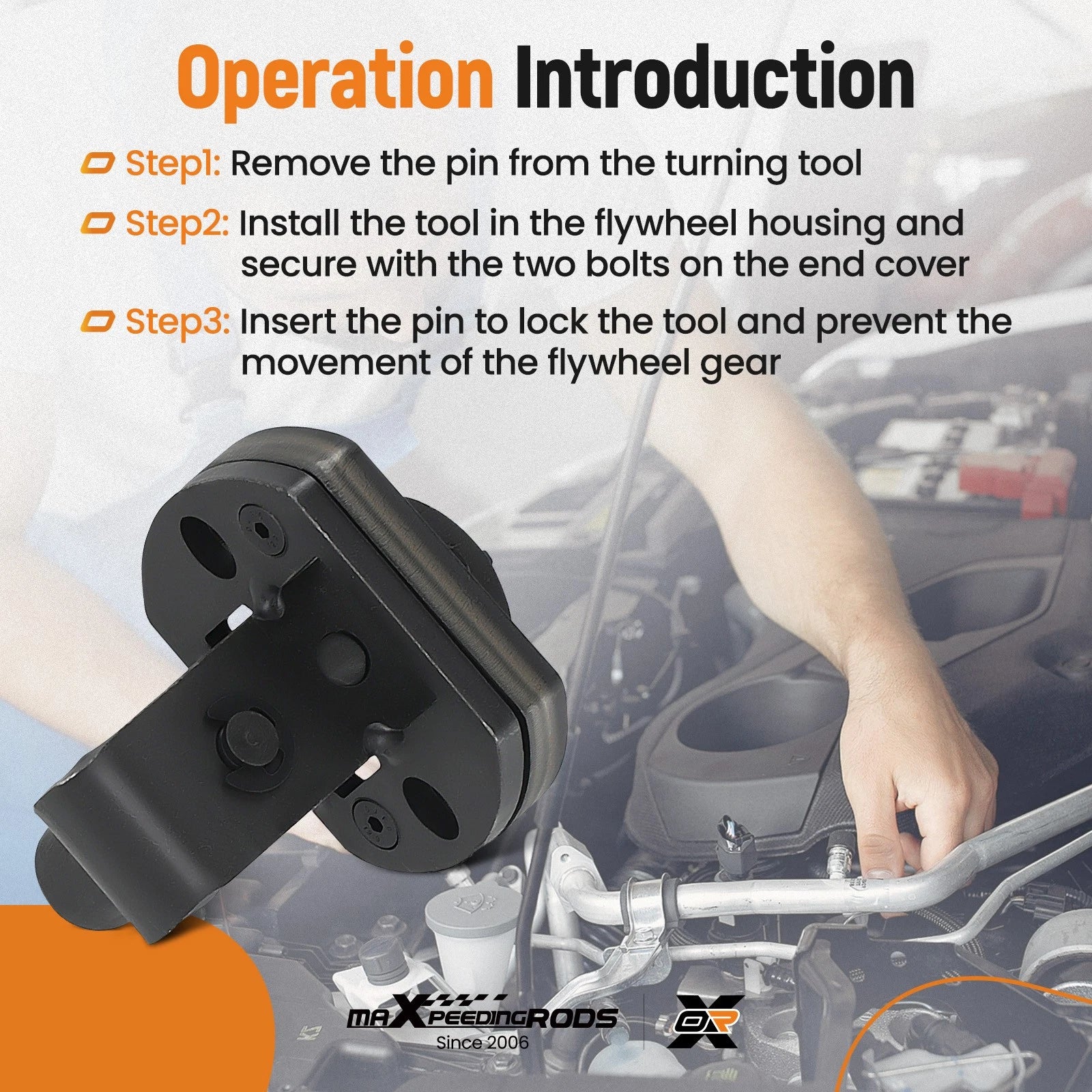 Engine Barring Tool for Detroit Diesel DD13 DD15 DD16 MBE4000 MBE900 (2010–2023)