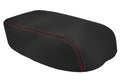 Leather Console Lid Armrest Cover for Nissan Skyline (1993–1998) Red Stitch