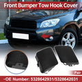 Set of 2 Front Tow Hook Cover Caps for Toyota RAV4 (2006–2008) No.5328642931 Black