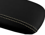 Leather Console Lid Armrest Cover for Ford Explorer (1995–2001) Beige Stitch