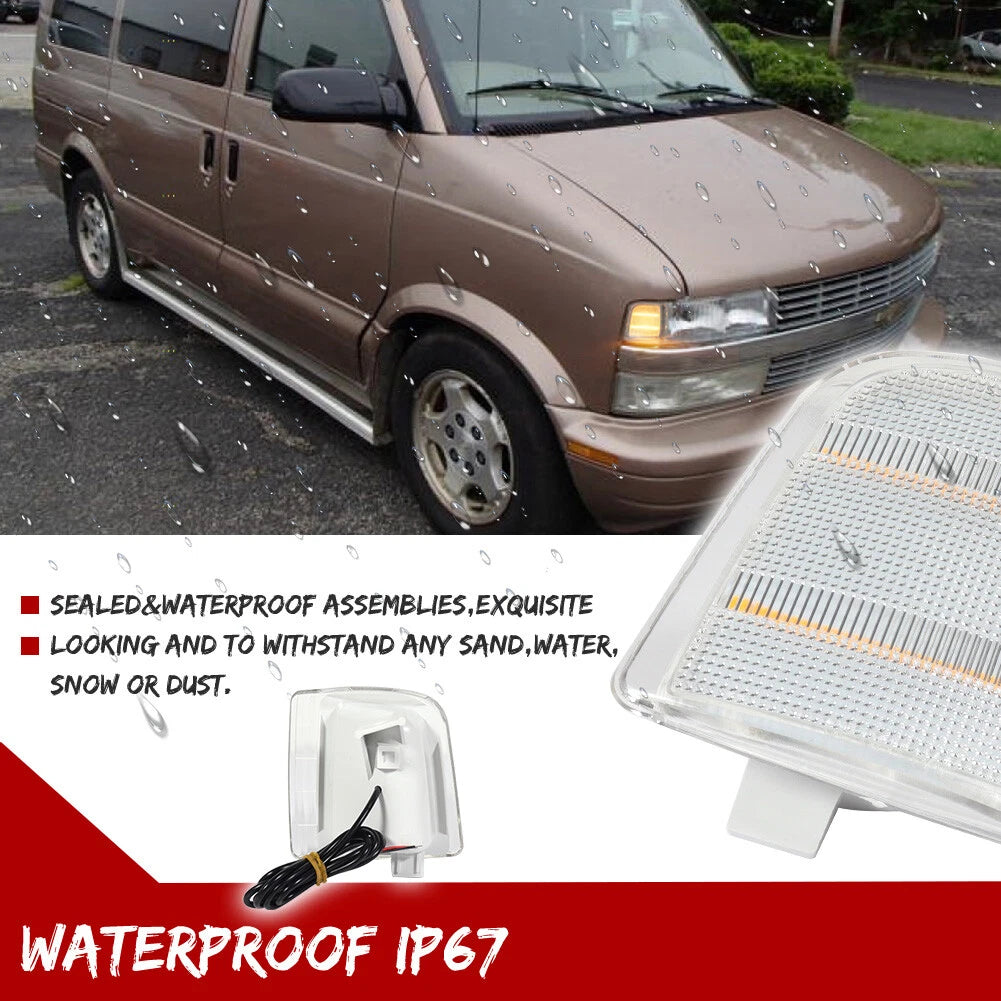 2X Clear Amber LED Side Corner Lights for Chevrolet Astro GMC Safari (1995–2005)