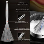 304 Stainless Steel Scrub Brush for Cookware (Long Handle)