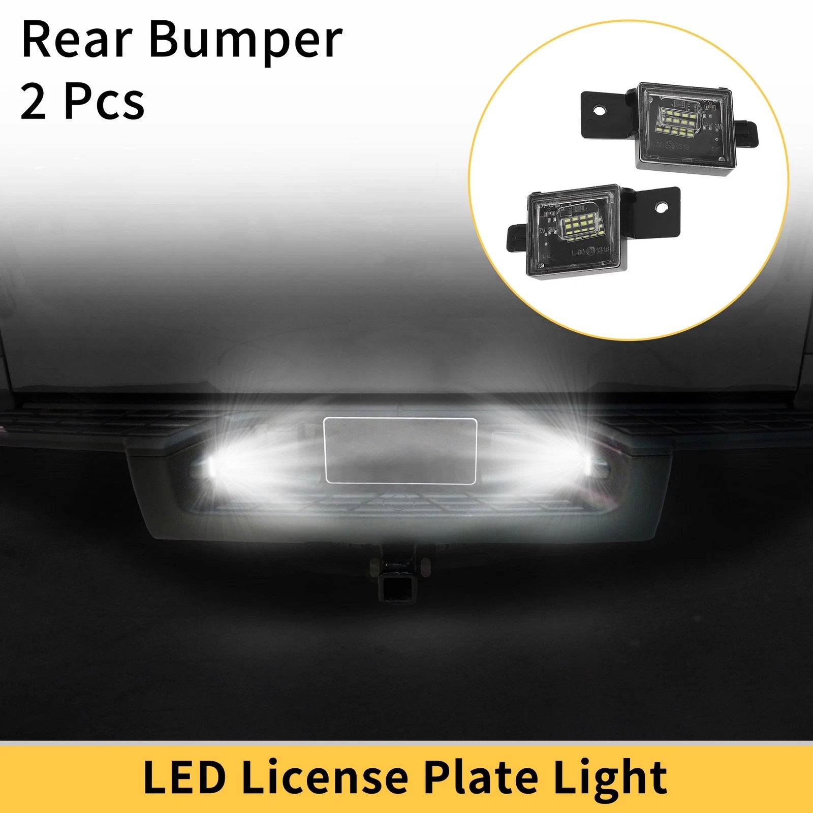 2X License Plate Light Tag Lamp White for Chevrolet Silverado 