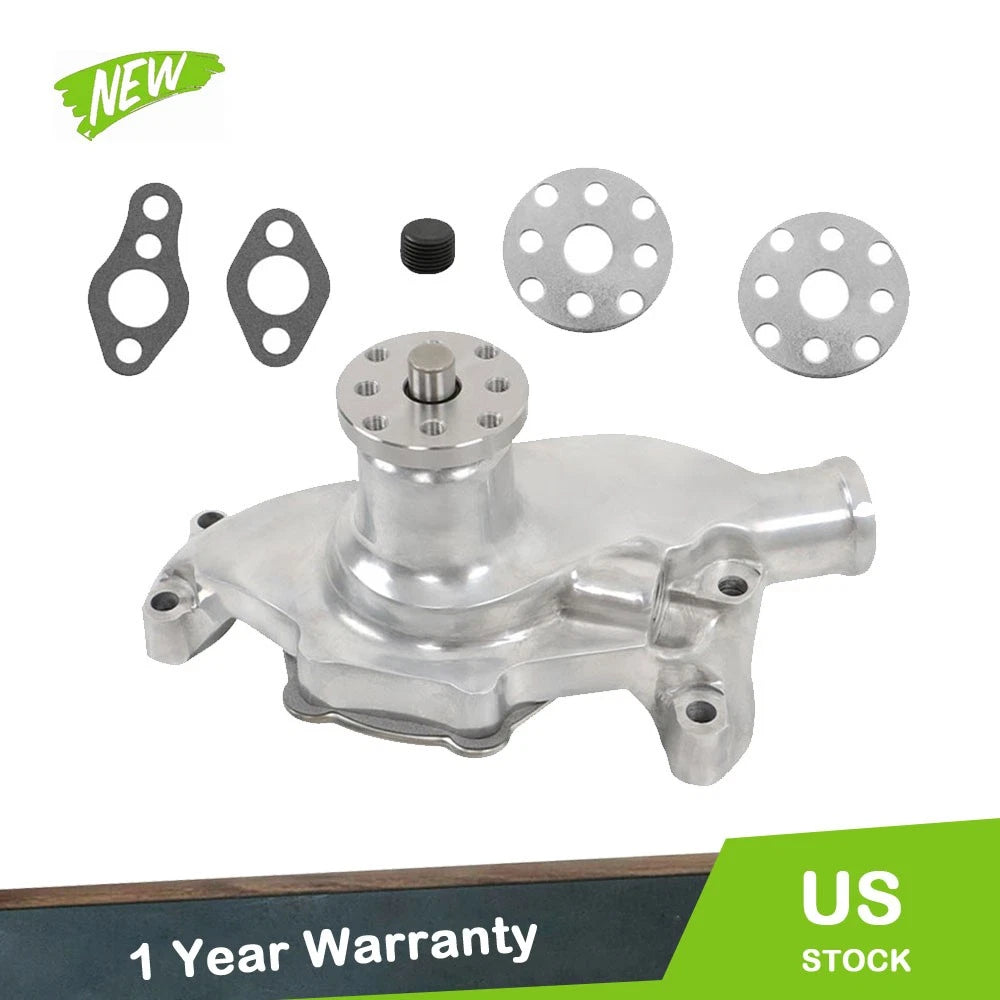 High Volume Water Pump for Chevy V8 283 327 350 (1955–1985) Polished Aluminum