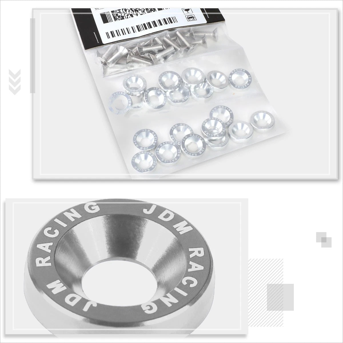 20Pcs Aluminum M6 X 1.0 Fender Washers for Universal Applications