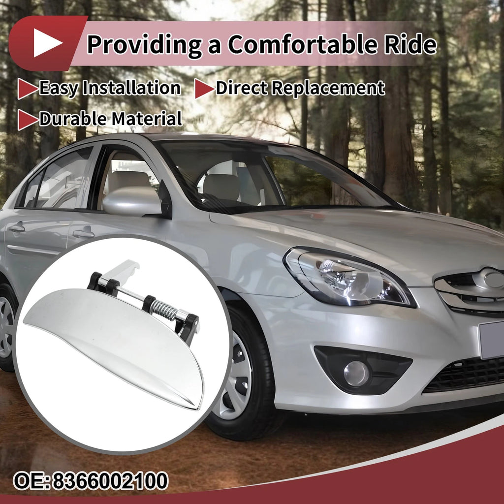 Car Exterior Door Handle for Hyundai Atos (1997–2002) No. 8265002000 Silver Tone
