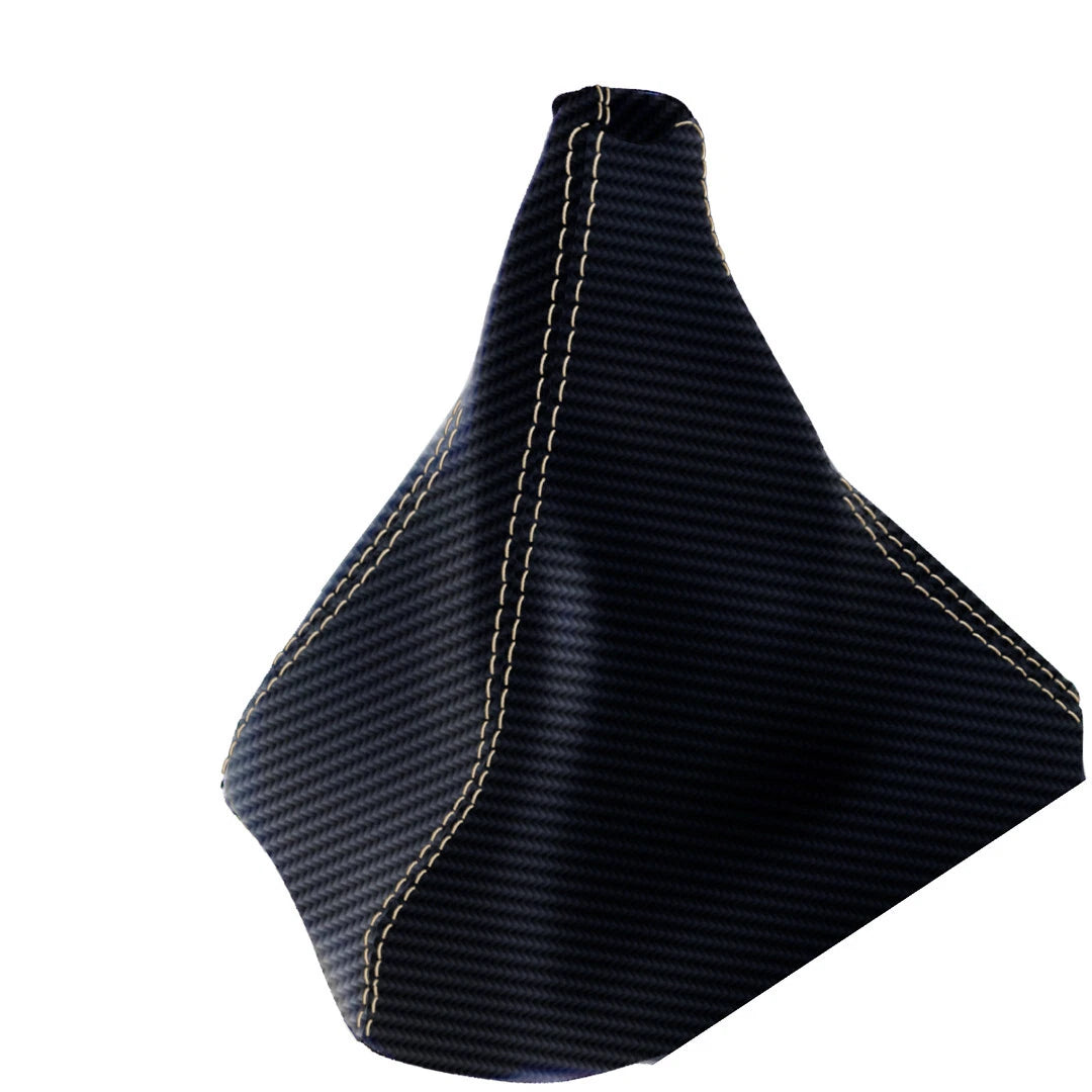 Manual Shift Boot for Hummer H3 (2005–2010) Carbon Fiber Beige Stitch