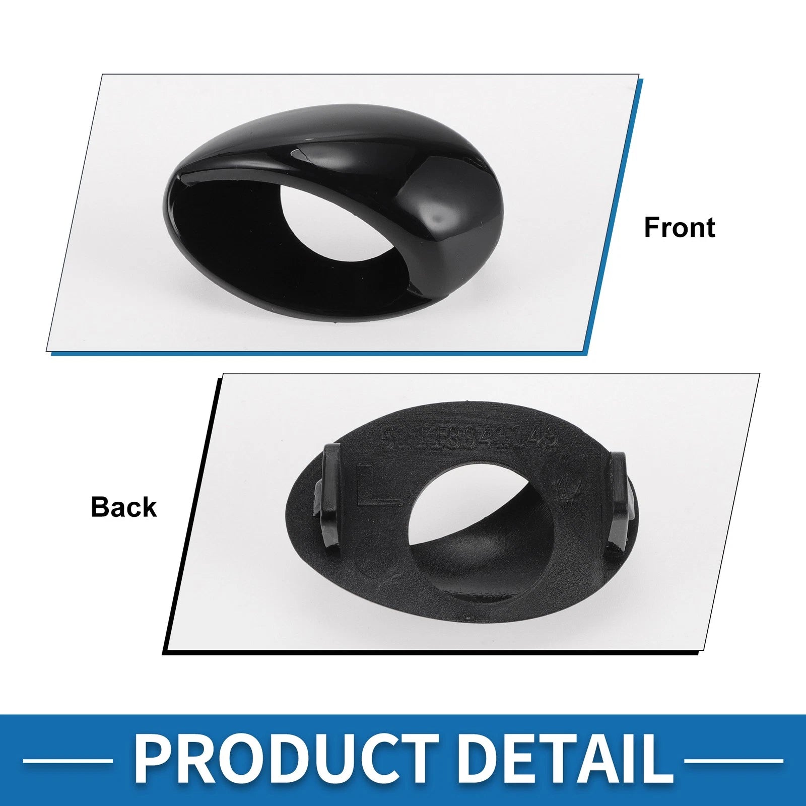 Front Left Bumper Headlight Washer Nozzle Cover for BMW M3 (2008–2013) Gloss Black