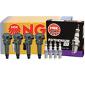 Set of 4 NGK COP Ignition Coils & Ruthenium HX Spark Plugs for Hyundai Kia