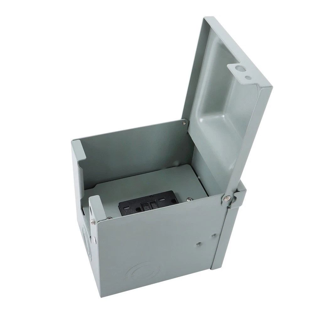Outdoor Outlet Box for GFCI Receptacle (Rainproof, 20 AMP)