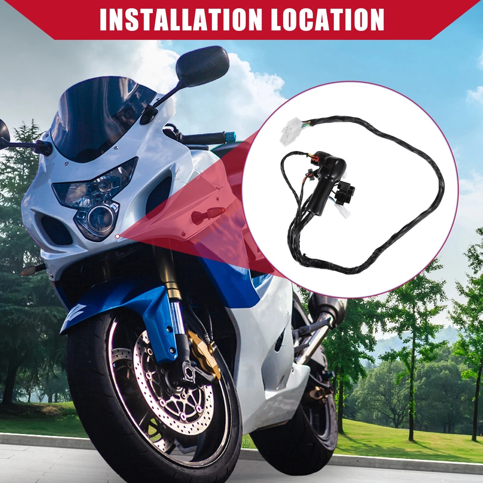 Wiring Harness Kit for Suzuki GSXR 600 (2006–2007) - Headlight, Speedometer Gauges