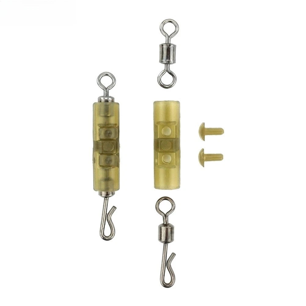 10pcs Quick Release Fishing Connector Swivels Anti Twist High Carbon Steel