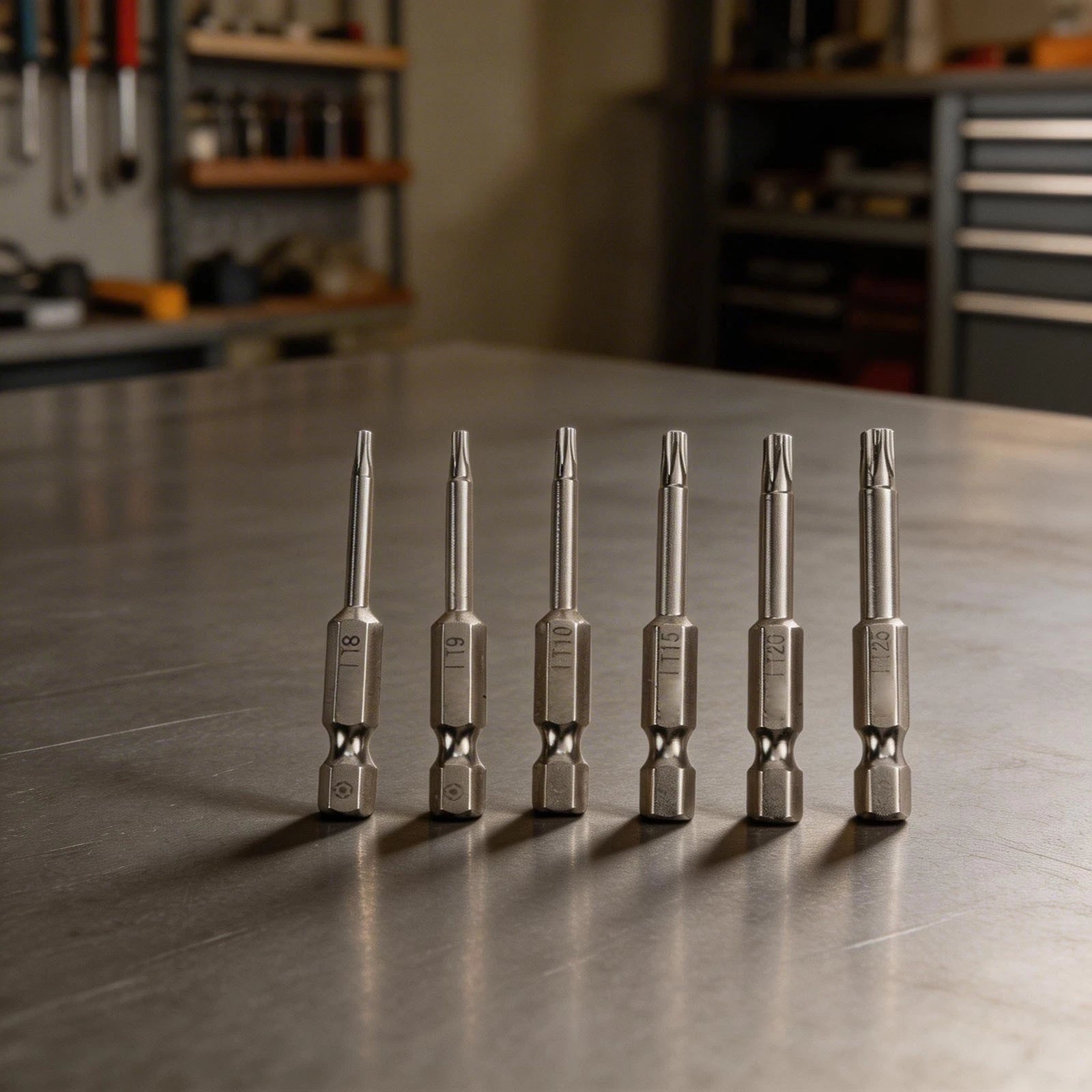 Set of 6 Plum Blossom Hexagonal Screwdriver Bits for Electric Drills