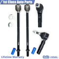 Set of 2 Front Suspension Inner & Outer Tie Rods for Dodge Charger Chrysler 300 (2008–2010)