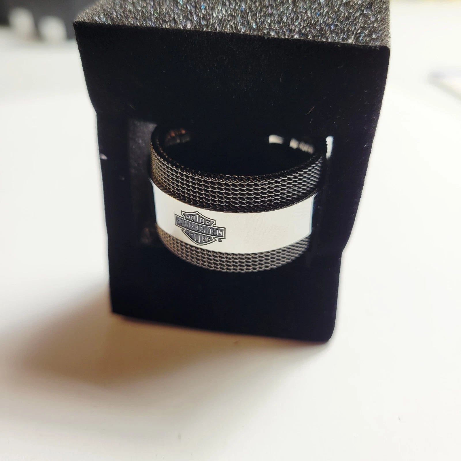 Stainless Steel B&S Mesh Ring for Harley-Davidson (Size 12, 34R00319-12)