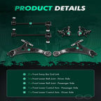 Set of 6 Front Control Arms Ball Joints Sway Bars for Toyota Camry (2002–2005)